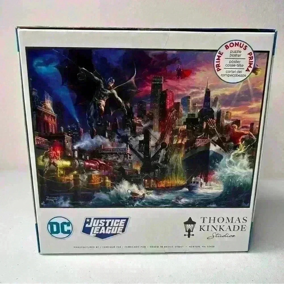 Sealed BNIB Ceaco Thomas Kinkade DC Comics Justice League 1000 Pce Jigsaw Puzzle - Picture 10 of 11